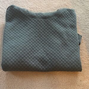 Quilted Crew Neck Sweater - Green
